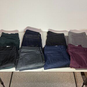 Lot of 8 Banana Republic Mens Pants Size 33 & 34 Waist 32 Length Slim Fit